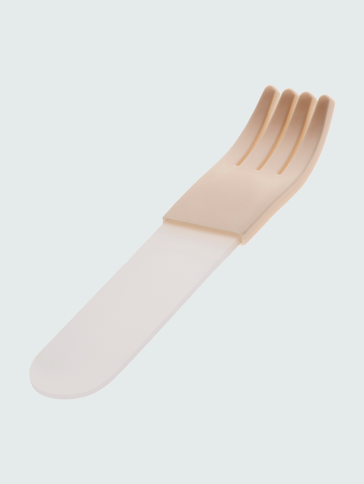 2 justafork transparentfork beigesleeve