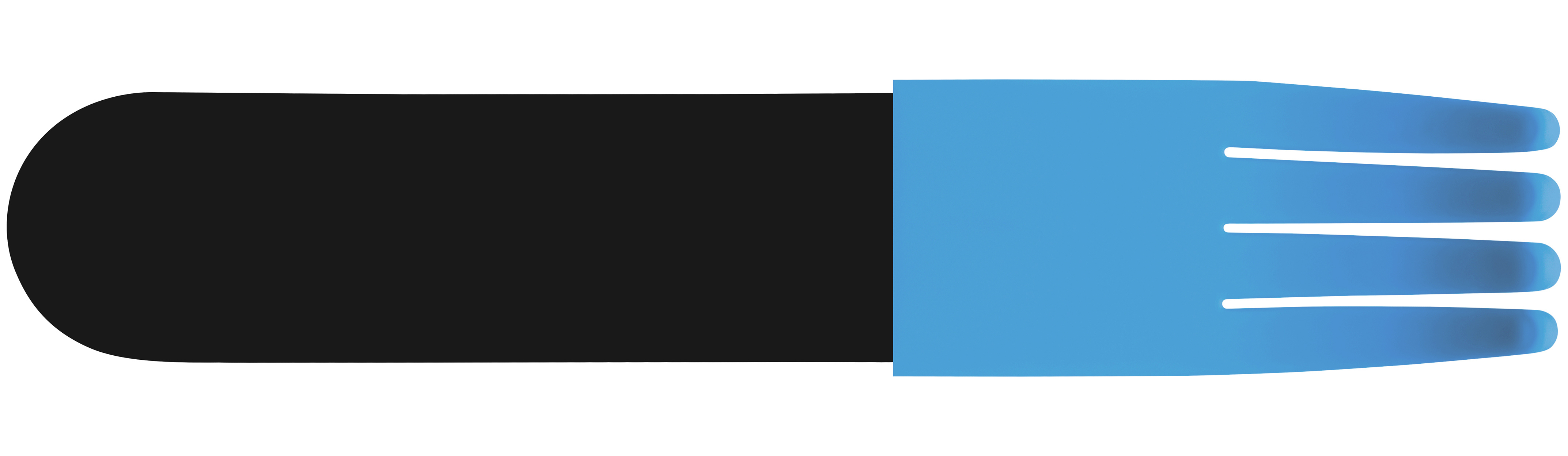 EDIT acrylic fork black blue top