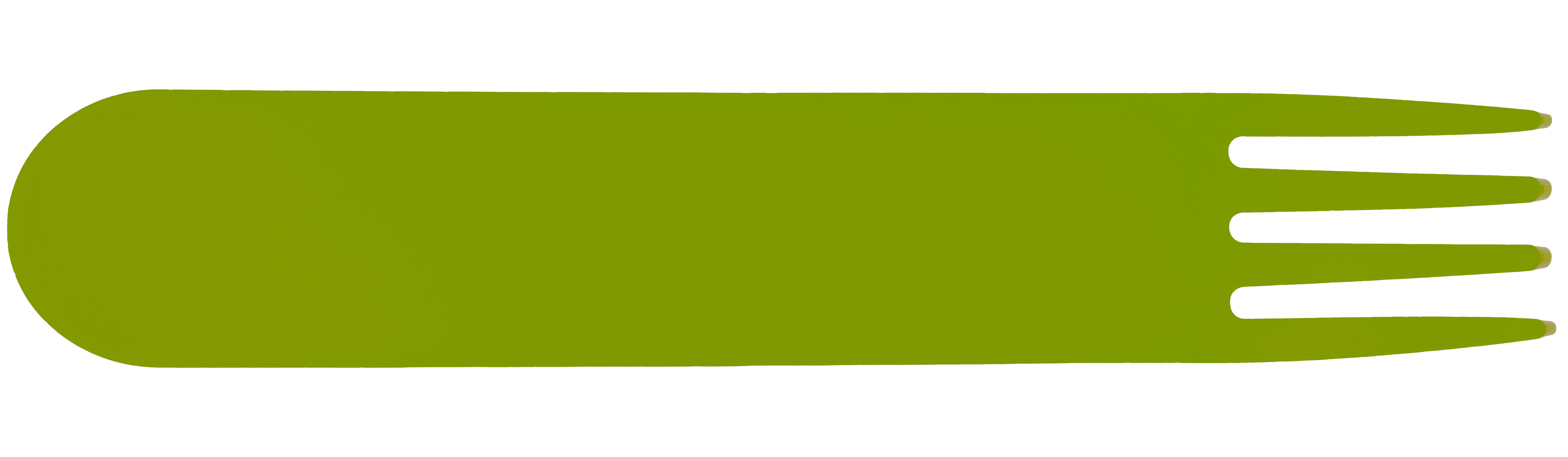 Acrylic fork green no sleeve