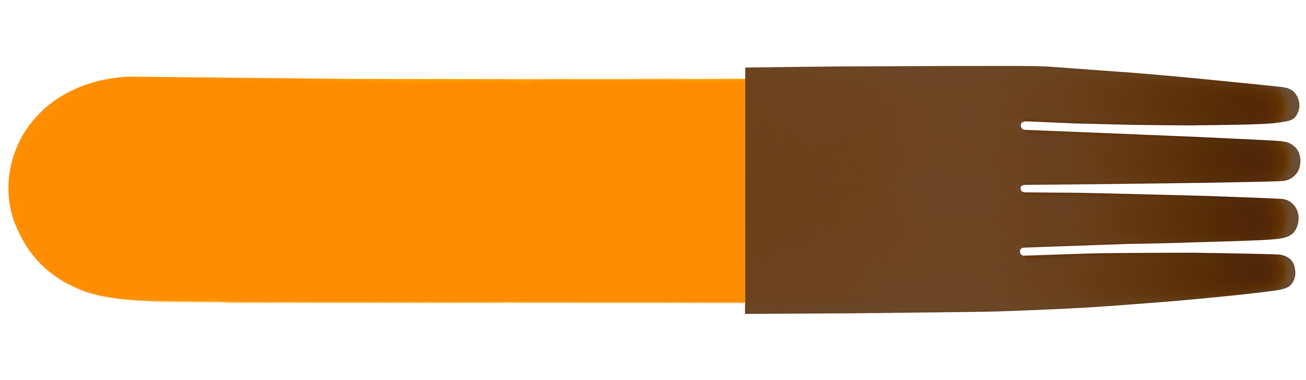 Acrylic fork orange brown top