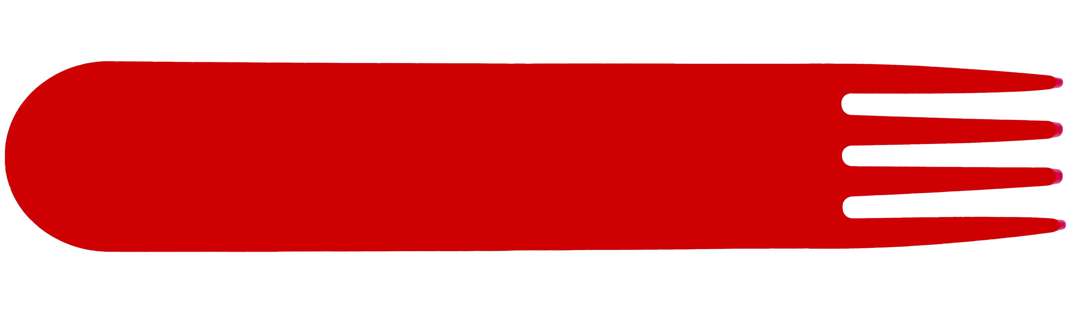 Acrylic fork red no sleeve