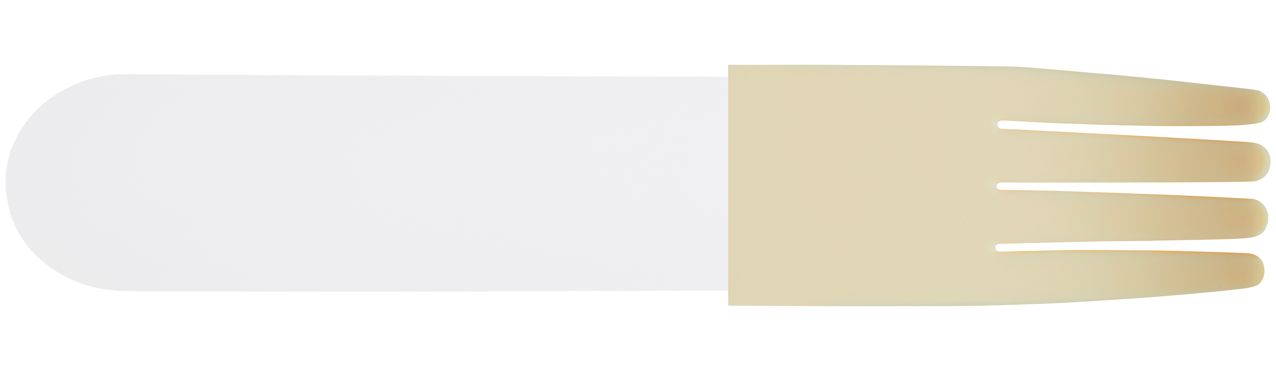 Acrylic fork transparent beige top