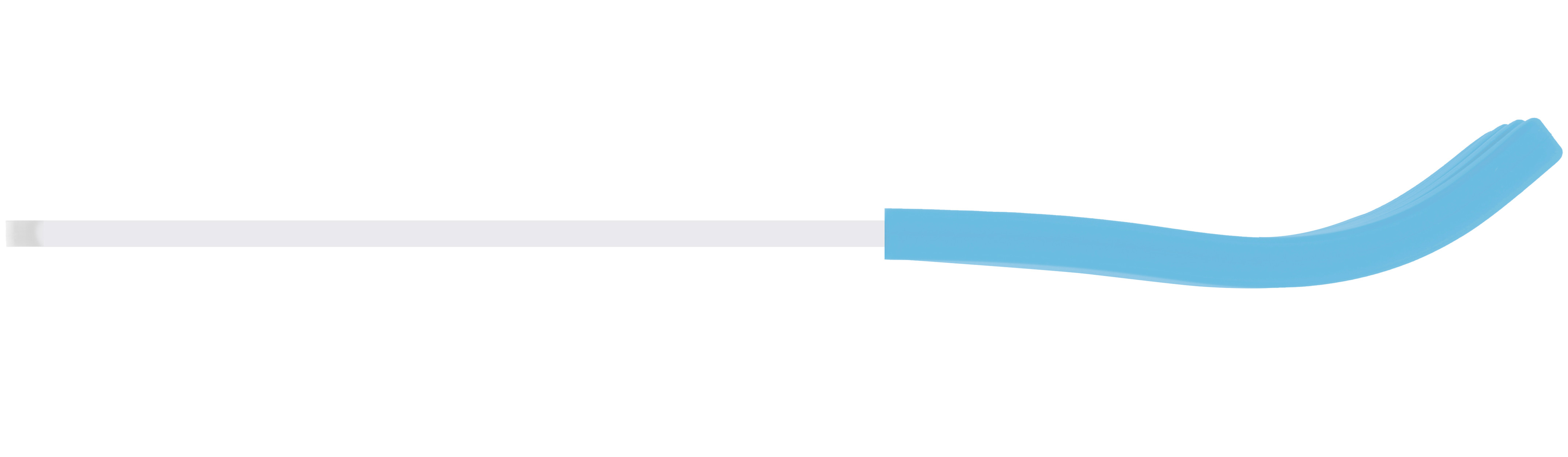 Acrylic fork transparent lightblue side