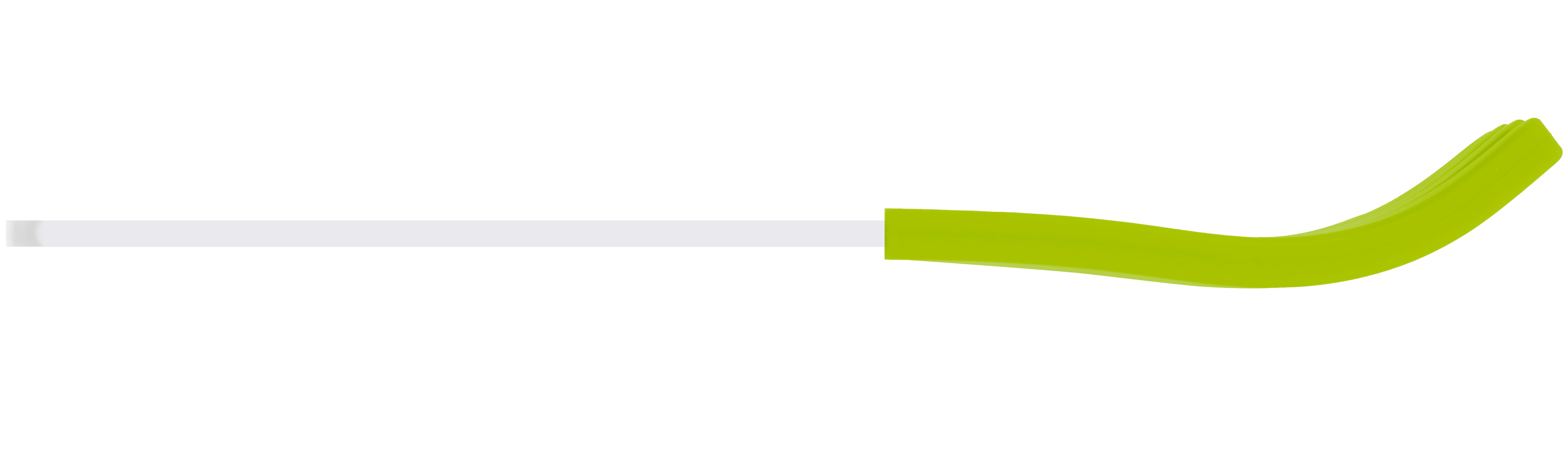 Acrylic fork transparent lightgreen side