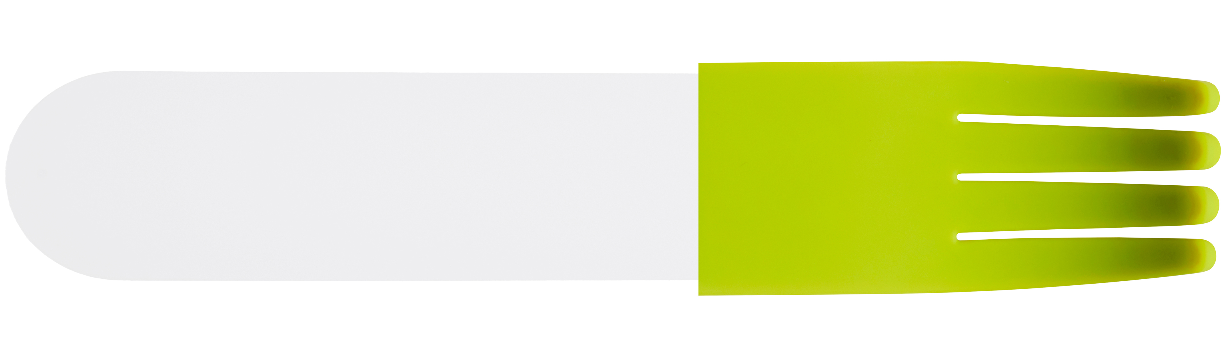 Acrylic fork transparent lightgreen top