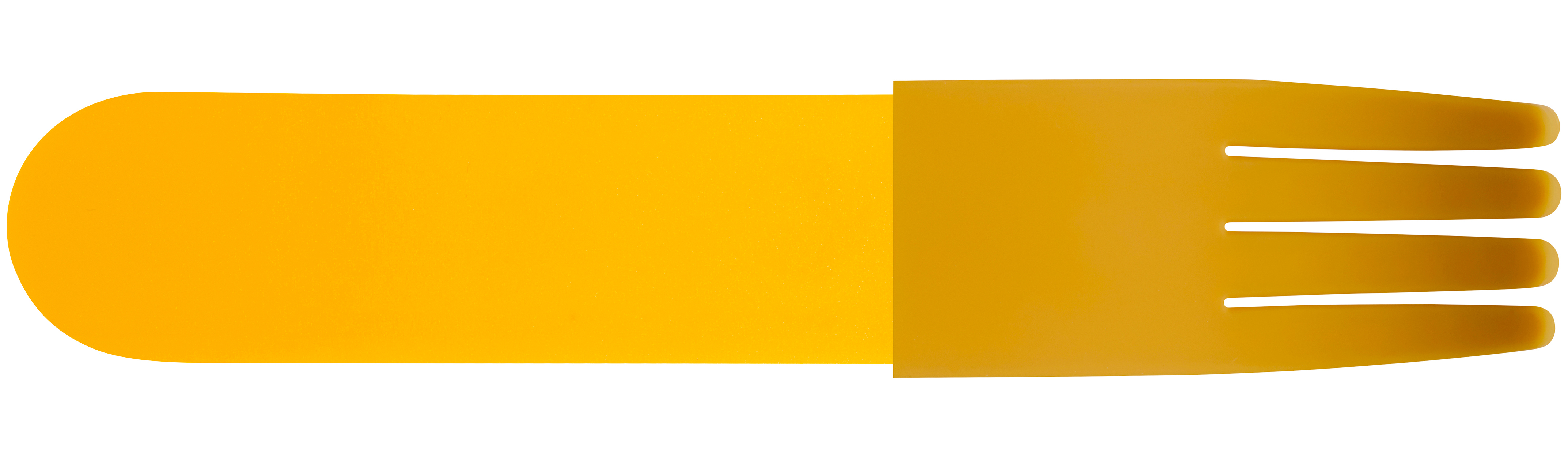 Acrylic fork yellow golden top